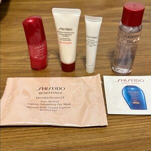 Shiseido Ginza Tokyo Beige and Black Canvas Tote and Samples